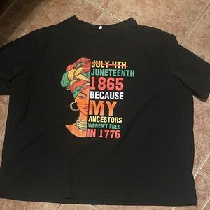 Juneteenth Black Graphic T-Shirt with Colorful Print❤️